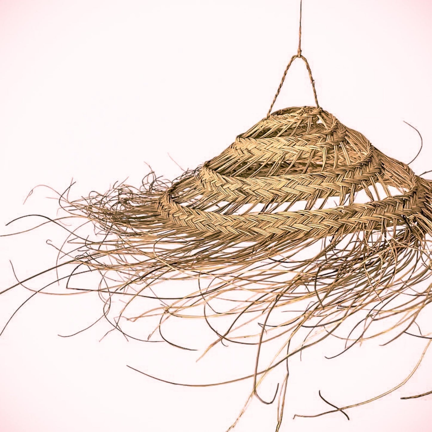 Grande suspension en fibre naturelle