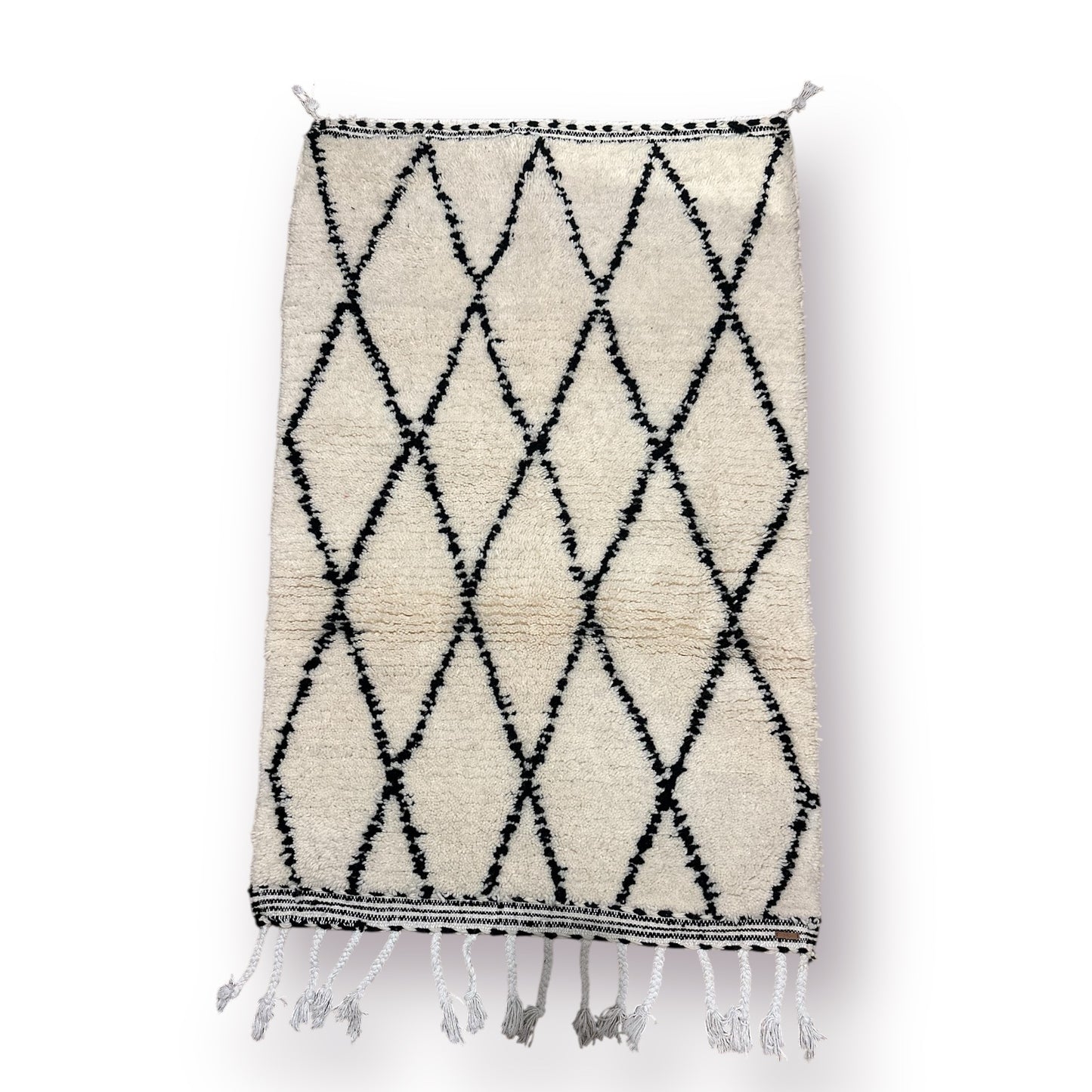 Tapis berbère authentique fait main en laine épaisse – 100 × 155 cm