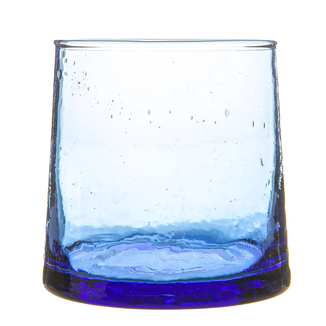 Verre à eau bleu