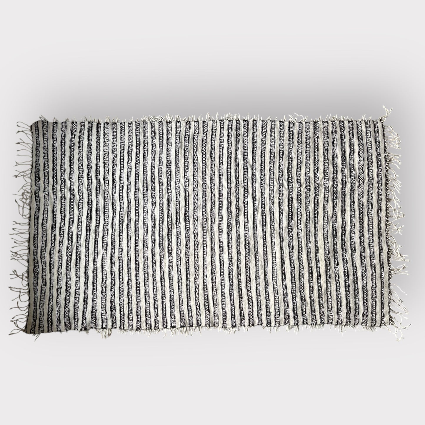 Tapis berbère pur laine réversible – Pièce unique – 115×196 cm – Artisanat haut de gamme