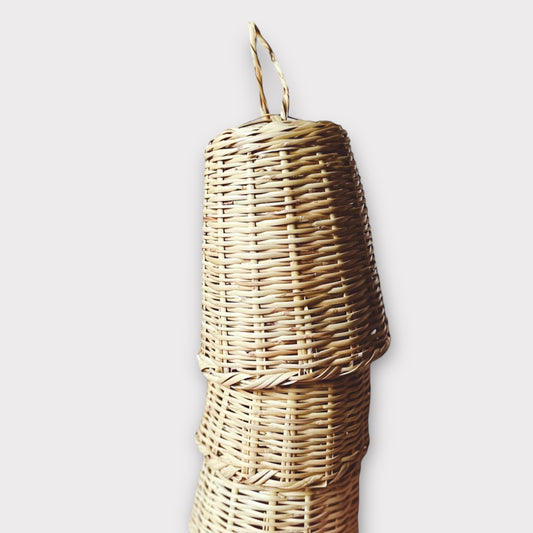 Suspension en Rotin Tressé - Artisanat Marocain Authentique